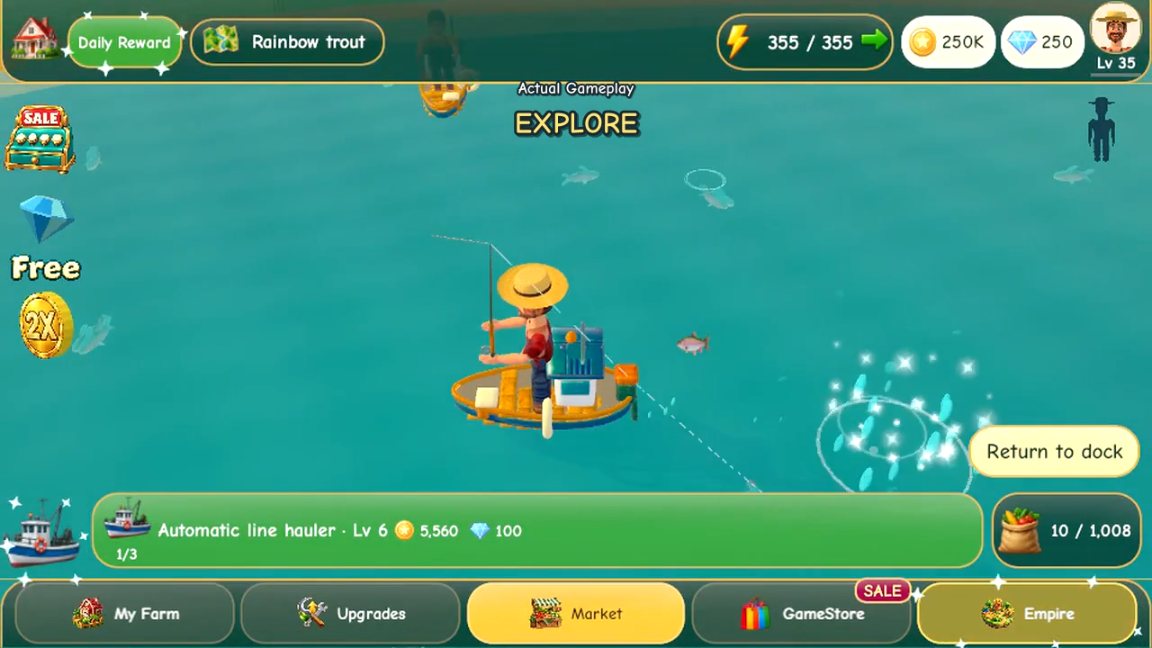 The Farmers Market: fishing from a platform on open water
